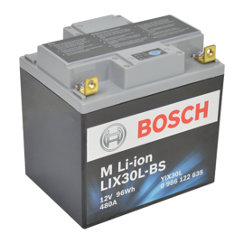 Bosch MC litiumbatteri LIX30LBS 12 volt 8 Ah +pol till höger